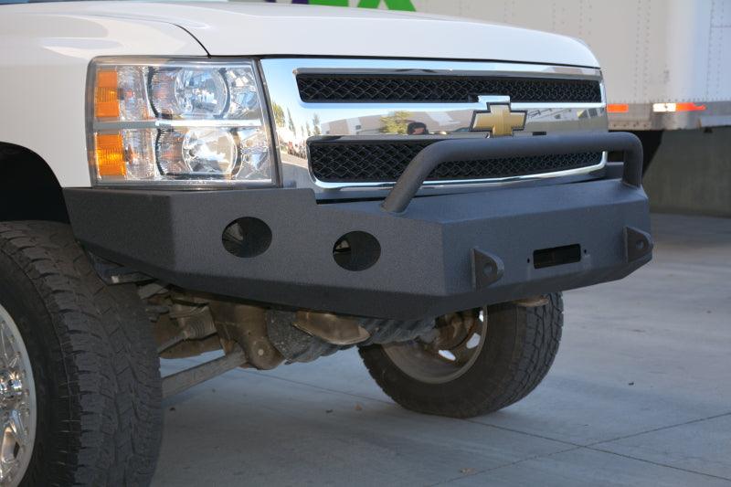 DV8 Offroad 07-13 Chevrolet Silverado 1500 Front Bumper - Black Powdercoat - Corvette Realm