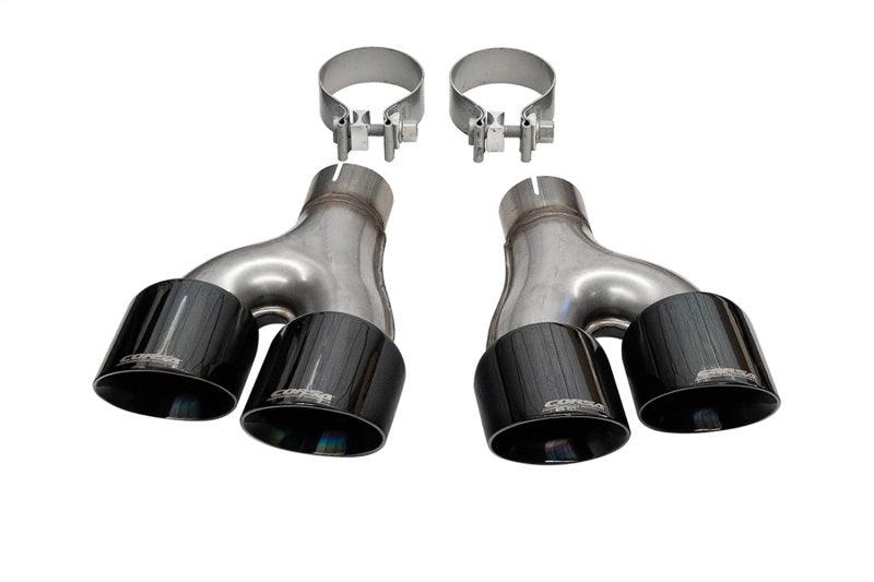 Corsa 11-21 Jeep Grand Cherokee Twin 2.5in Inlet / 4in Outlet Black PVD Pro-Series Tip Kit - Corvette Realm