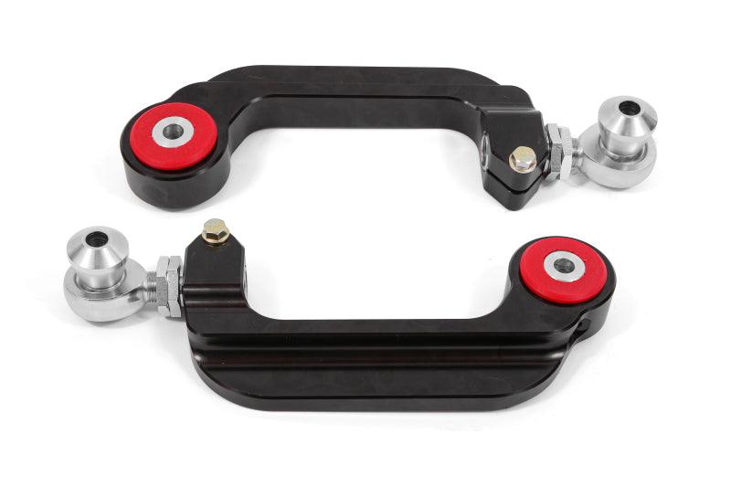 BMR 15-18 S550 Mustang Billet Aluminum Camber Links Adjustable (Poly/Rod ends) - Black Anodized - Corvette Realm