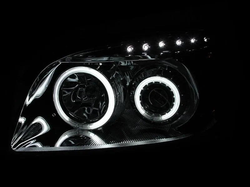ANZO 2006-2008 Toyota Rav4 Projector Headlights w/ Halo Black - Corvette Realm