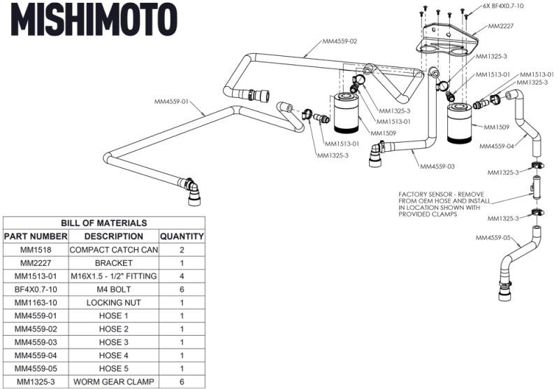 Mishimoto 18+ Ford F-150 2.7L EcoBoost Baffled Oil Catch Can Kit - Clear - Corvette Realm