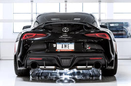 AWE 2020 Toyota Supra A90 Resonated Touring Edition Exhaust - 5in Diamond Black Tips - Corvette Realm