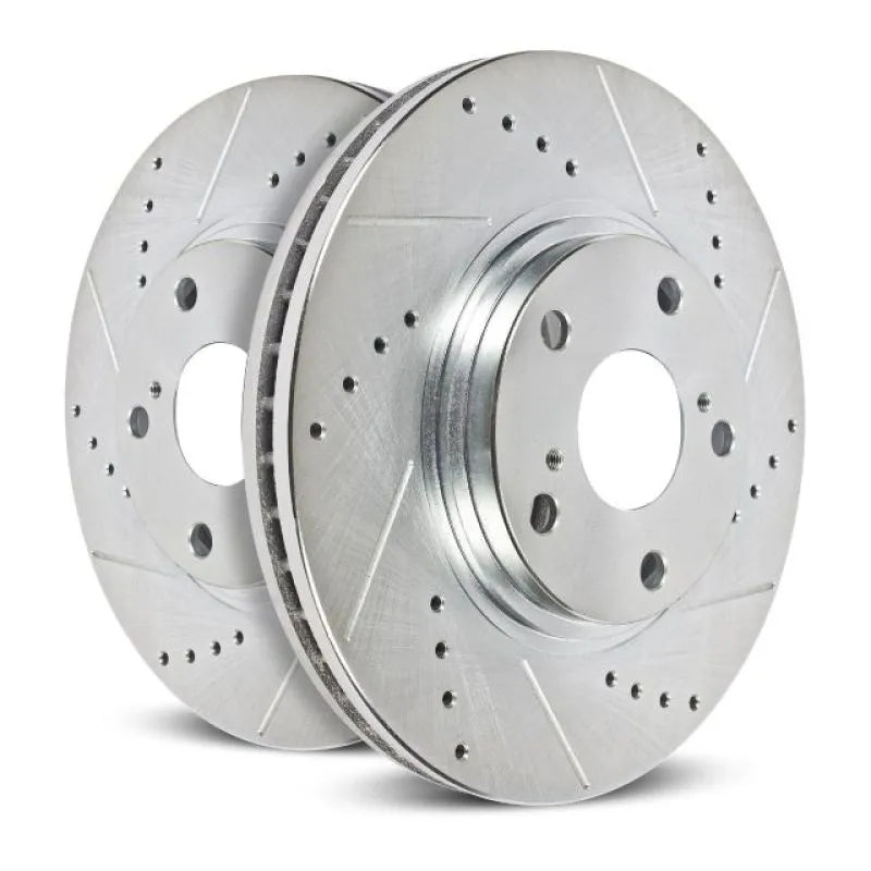Power Stop 17-22 Ford F-550 Super Duty Rear Right Evolution Drilled & Slotted Rotor