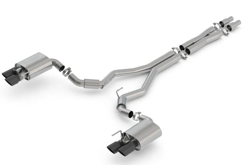 Borla 18-23 Ford Mustang GT 5.0L AT/MT 3in S-Type Catback Exhaust Black Chrome Tips w/ Valves