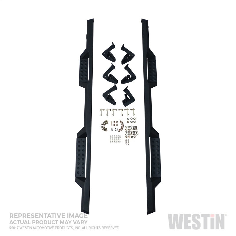 Westin/HDX 17-18 Ford F-150 SuperCrew Drop Nerf Step Bars - Textured Black