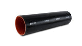 Vibrant 4 Ply Reinforced Silicone Straight Hose Coupling - 1.75in I.D. x 12in long (BLACK)