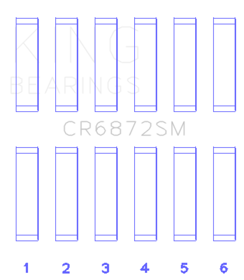 King Toyota 1GR-FE Connecting Rod Bearing Set - Size +.25mm