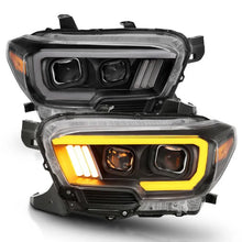 Load image into Gallery viewer, ANZO 2016-2017 Toyota Tacoma Projector Headlights w/ Plank Style Switchback Black w/ Amber - Corvette Realm