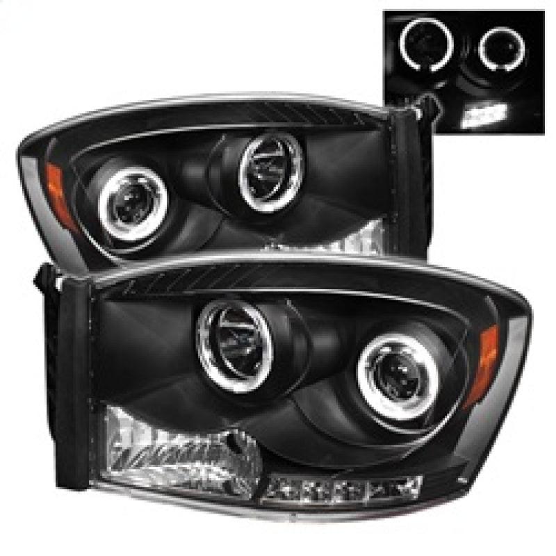 Spyder Dodge Ram 1500 06-08/Ram 2500 06-09 Projector Headlights LED Halo LED Blk PRO-YD-DR06-HL-BK - Corvette Realm