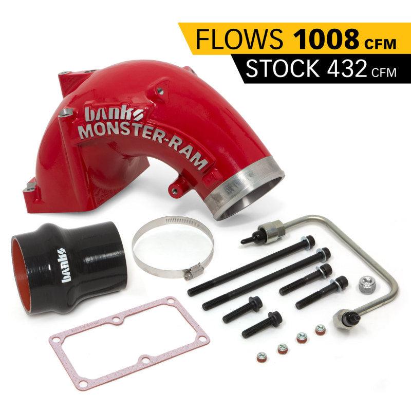 Banks Power 07.5-17 Ram 2500/3500 6.7L Diesel Monster-Ram Intake System w/Fuel Line 4.0in Red - Corvette Realm