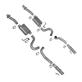 BBK 86-04 Mustang Cat Back Kit Varitune Mufflers Stainless Steel Tips - Corvette Realm