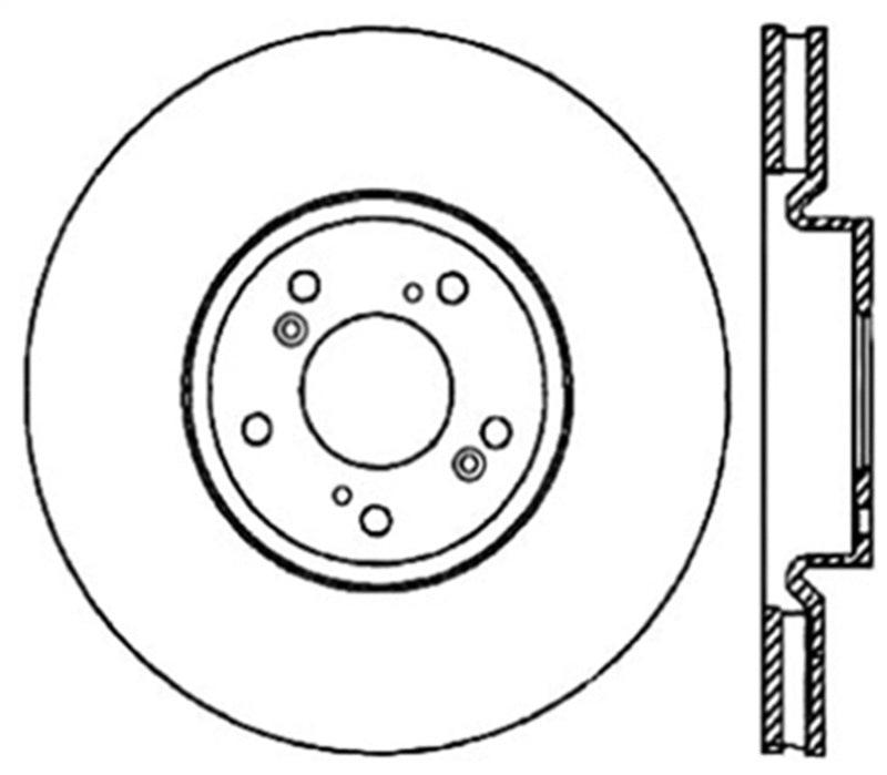 StopTech 04-08 Acura TL (Brembo Caliber) SportStop Slotted &amp; Drilled Left Front Rotor - Corvette Realm