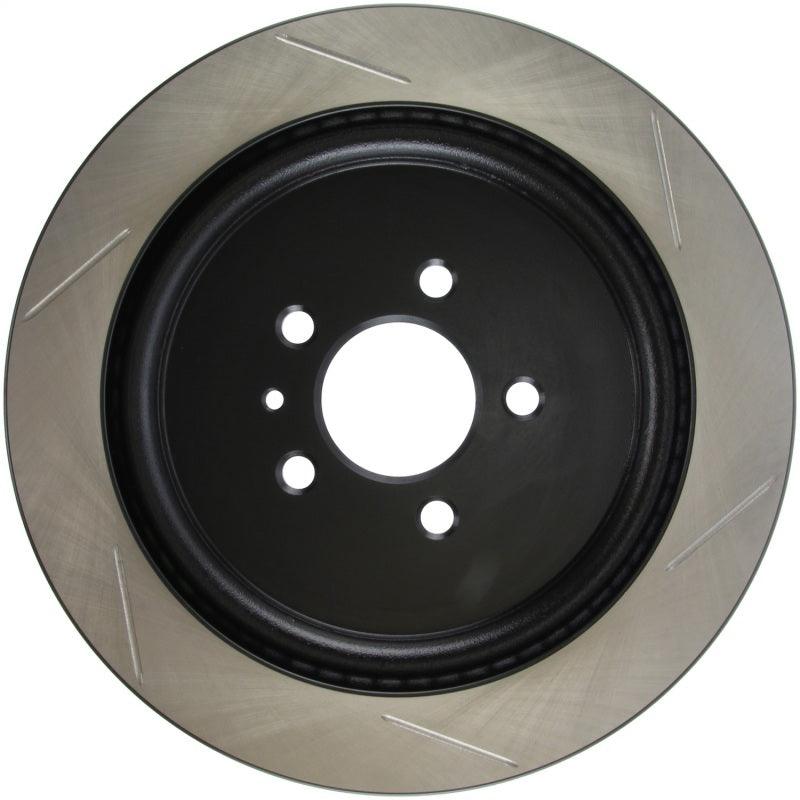 StopTech Premium High Carbon 13-14 Ford Mustang/Shelby GT500 Right Rear Disc Slotted Brake Rotor - Corvette Realm