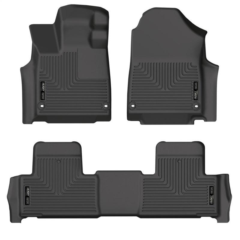 Husky Liners 2022 Acura MDX Weatherbeater Black Front & 2nd Seat Floor Liners - Corvette Realm