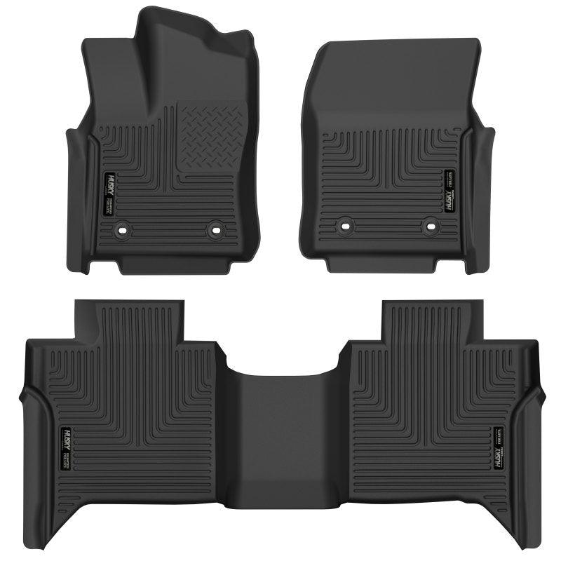 Husky Liners 2022 Toyota Tundra CrewMax X-ACT Front & 2nd Seat Floor Liner - Blk - Corvette Realm