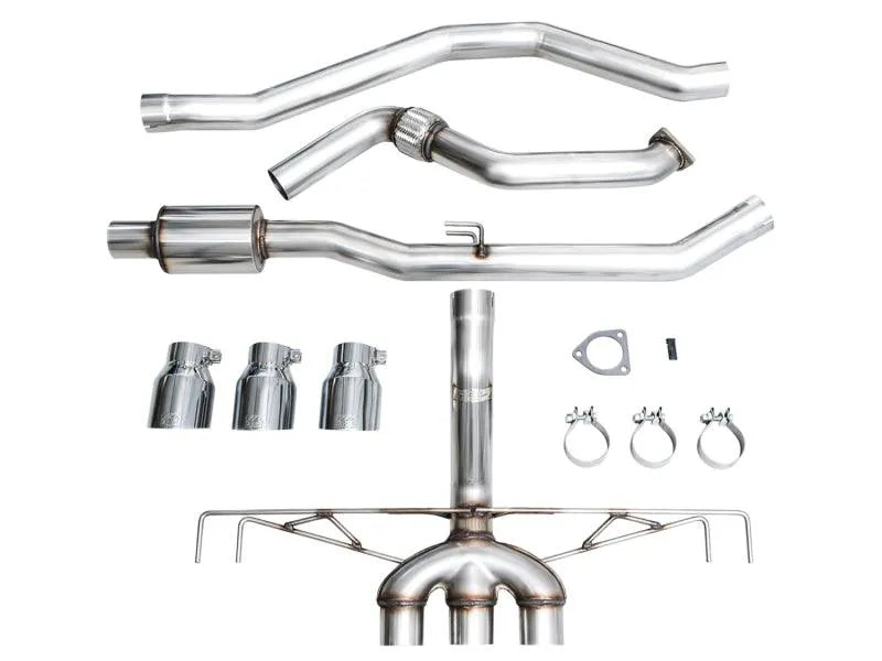 AWE Tuning 2023 Honda Civic Type R FL5 Track Edition Exhaust w/ Triple Chrome Silver Tips - Corvette Realm