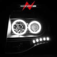 Load image into Gallery viewer, ANZO 2007-2014 Ford Expedition Projector Headlights w/ Halo Black - Corvette Realm