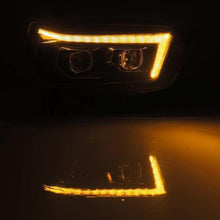 Load image into Gallery viewer, AlphaRex 10-13 Toyota 4Runner PRO-Series Projector Headlights Plank Style Black w/Seq Signal/DRL - Corvette Realm
