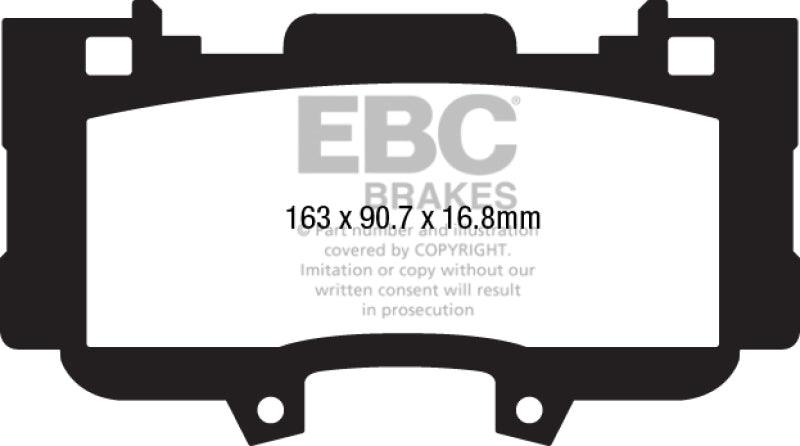 EBC 15+ Ford Mustang 2.3 Turbo Performance Pkg Yellowstuff Front Brake Pads - Corvette Realm