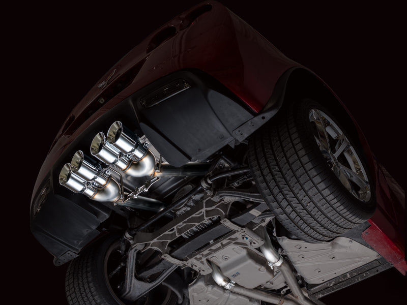 AWE Tuning 05-07 C6 Chevrolet Corvette 6.0L Track Edition Axleback Exhaust w/ Chrome Silver Tips