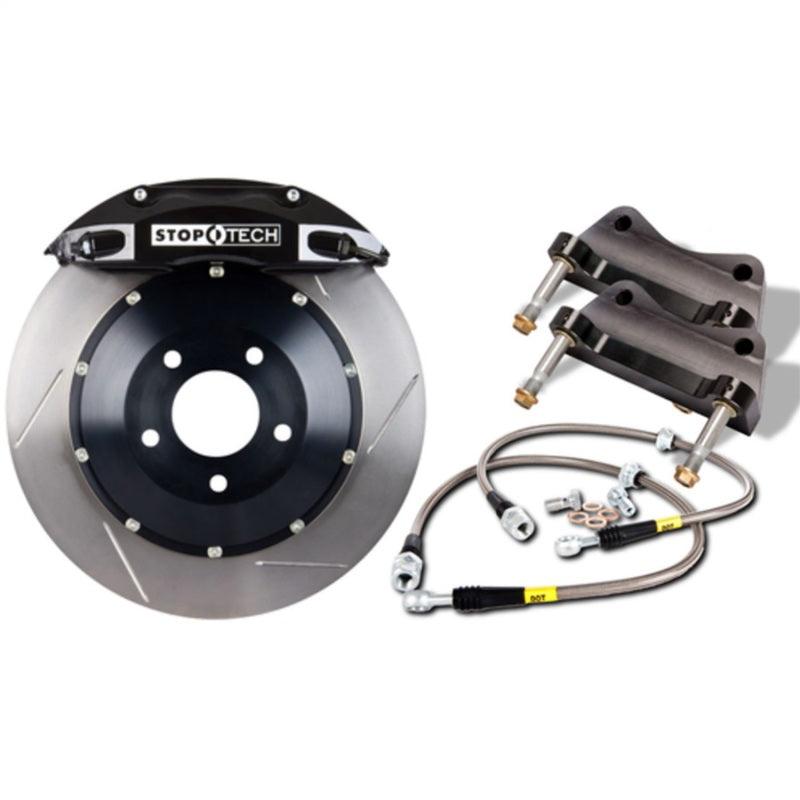 StopTech 08-13 BMW M3/11-12 1M Coupe Front BBK w/ Black ST-60 Calipers Slotted 380x35mm Rotor - Corvette Realm