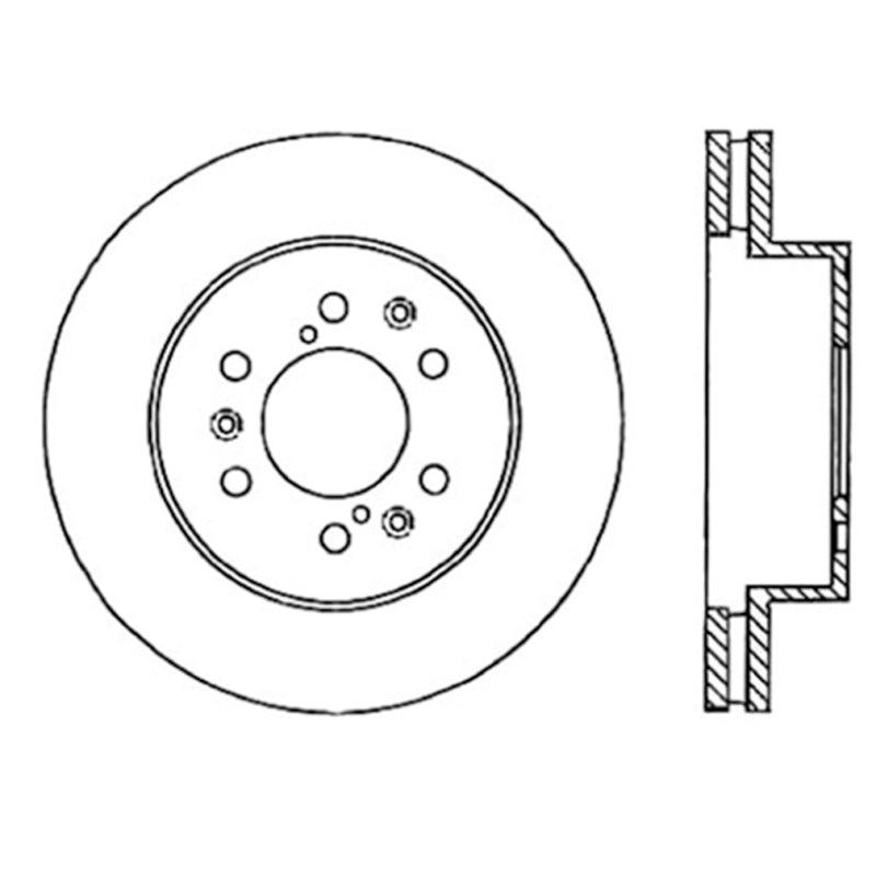 StopTech 05-10 GMC Sierra 1500 (w Rear Drum) / 07-09 GMC Yukon Front Left Slotted & Drilled Rotor - Corvette Realm