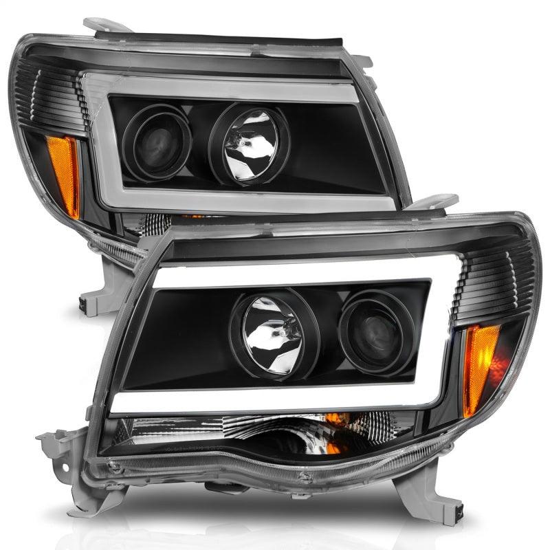 ANZO 05-09 Toyota Tacoma Projector Light Bar Style Headlights w/ C Light Bar - Corvette Realm