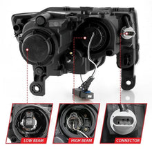 Load image into Gallery viewer, ANZO 2017-2018 Jeep Grand Cherokee Projector Headlights w/ Plank Style Switchback - Black w/ Amber - Corvette Realm