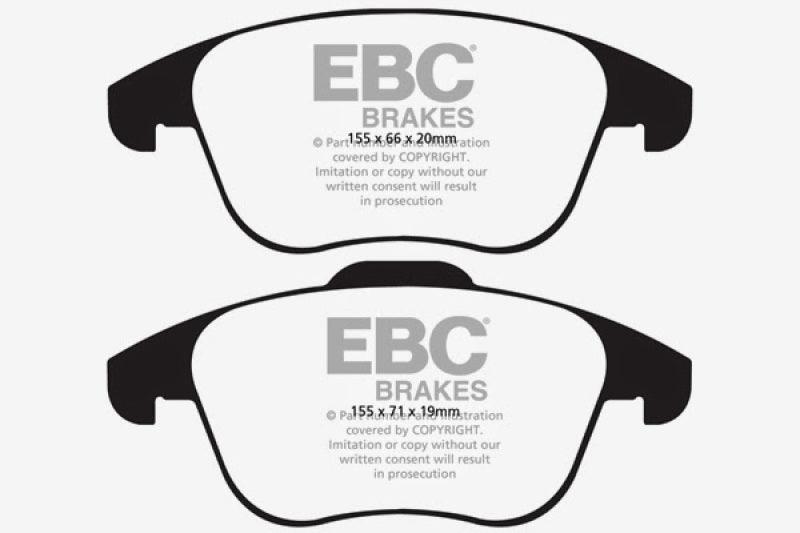 EBC 15 and up Audi Q3 2.0 Turbo Yellowstuff Front Brake Pads - Corvette Realm