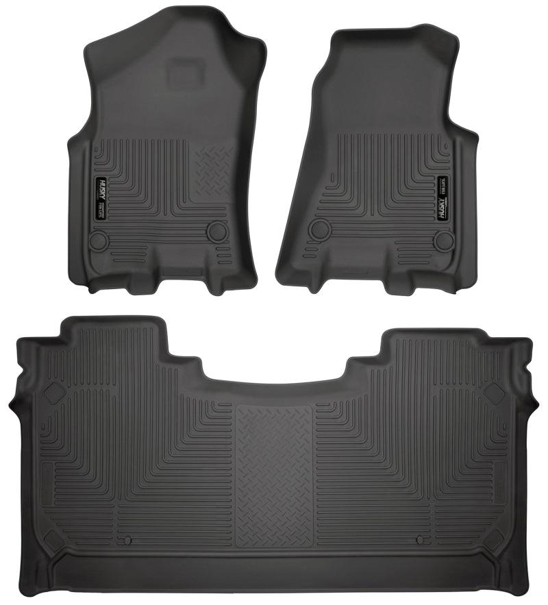 Husky Liners 19 Dodge Ram 1500 Crew Cab Weatherbeater Black Front & 2nd Seat Floor Liners - Corvette Realm