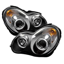 Load image into Gallery viewer, Spyder Mercedes Benz C-Class 01-05 4 DrProjector Headlights Halogen LED Halo Blk PRO-YD-MBW203-HL-BK - Corvette Realm