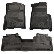 Load image into Gallery viewer, Husky Liners 09-12 Ford F-150 Super Cab WeatherBeater Combo Black Floor Liners - Corvette Realm