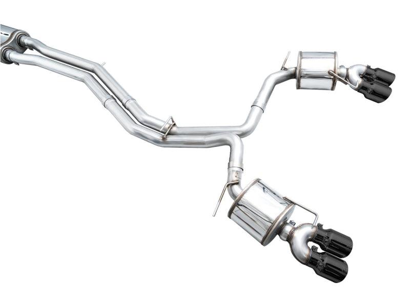 AWE Tuning 19-23 Audi C8 S6/S7 2.9T V6 AWD Touring Edition Exhaust - Diamond Black Tips - Corvette Realm