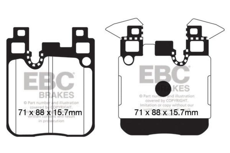 EBC 14+ BMW 228 Coupe 2.0 Turbo Brembo calipers Greenstuff Rear Brake Pads - Corvette Realm