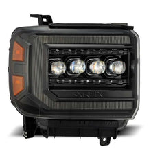Load image into Gallery viewer, AlphaRex 14-18 GMC Sierra NOVA LED Proj Headlights Plnk Style Alpha Blk w/Activ Light/Seq Signal/DRL - Corvette Realm