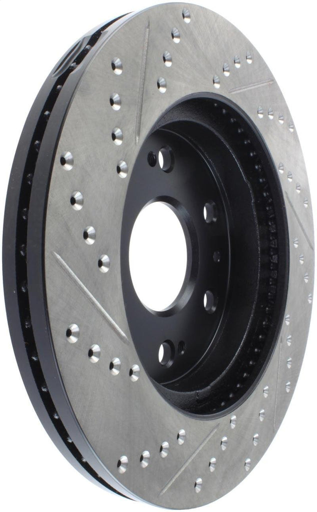 StopTech 05-10 GMC Sierra 1500 (w Rear Drum) / 07-09 GMC Yukon Front Left Slotted & Drilled Rotor - Corvette Realm