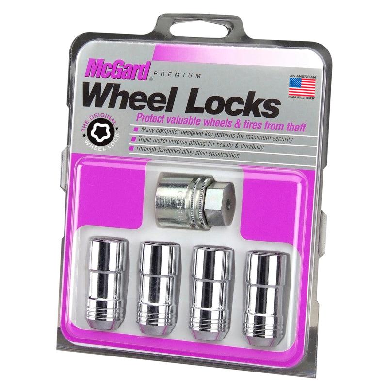 McGard Wheel Lock Nut Set - 4pk. (Cone Seat) M14X2.0 / 13/16 Hex / 2.25in. Length - Chrome - Corvette Realm