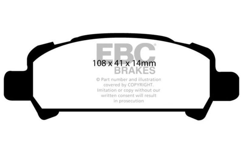 EBC 02-06 Subaru Baja 2.5 Yellowstuff Rear Brake Pads - Corvette Realm