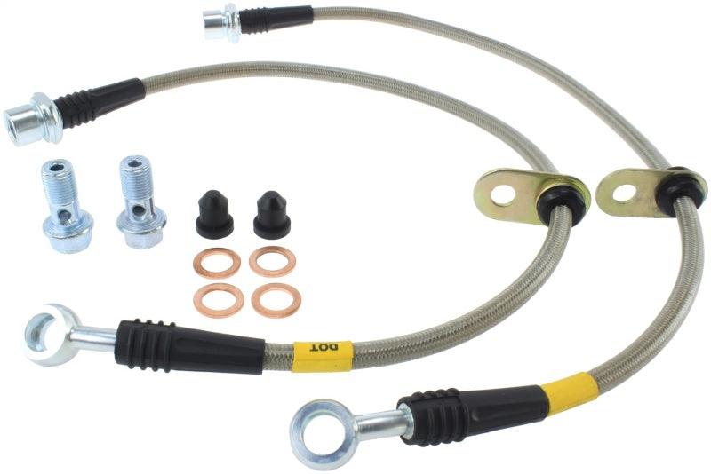 StopTech 94-99 Toyota Celica Front Stainless Steel Brake Lines - Corvette Realm