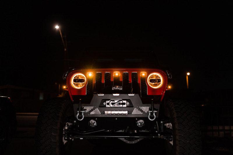 DV8 Offroad 2018+ Jeep JL Grill Amber Marker Lights - Corvette Realm