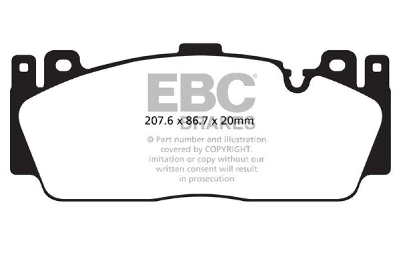 EBC 12+ BMW M5 4.4 Twin Turbo (F10) Redstuff Front Brake Pads - Corvette Realm