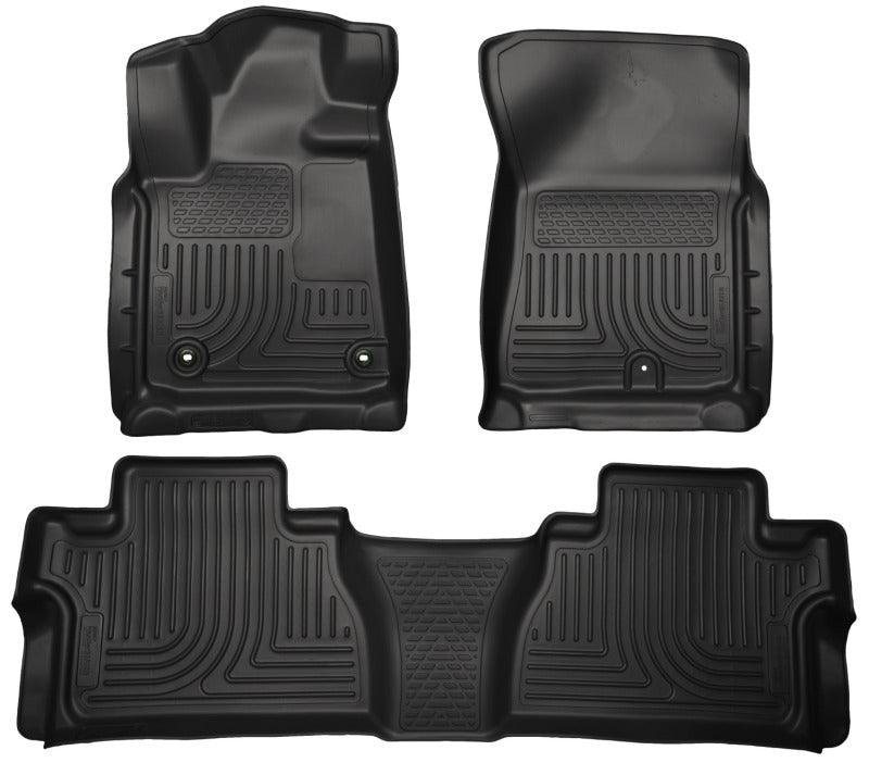 Husky Liners 14 Toyota Tundra Weatherbeater Black Front & 2nd Seat Floor Liners - Corvette Realm