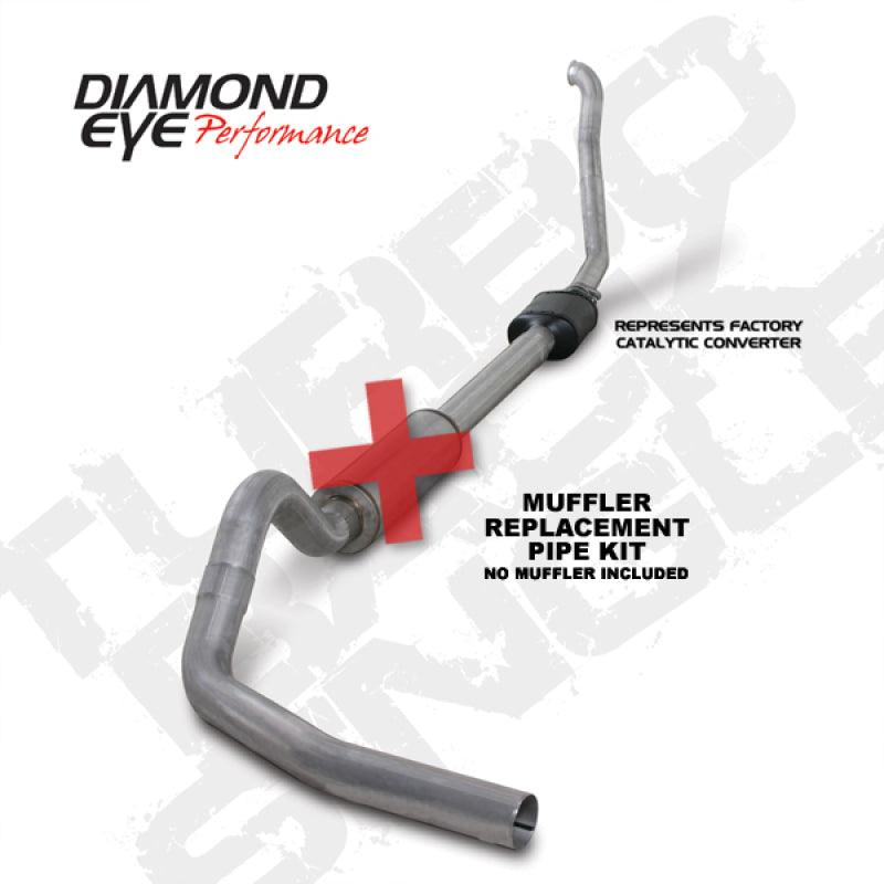 Diamond Eye KIT 4in MFLR RPLCMENT PIPE TB SGL ALUM 94-97 5 7 3L F250/F350 PWRSTROKE NFS W CARB STDS - Corvette Realm