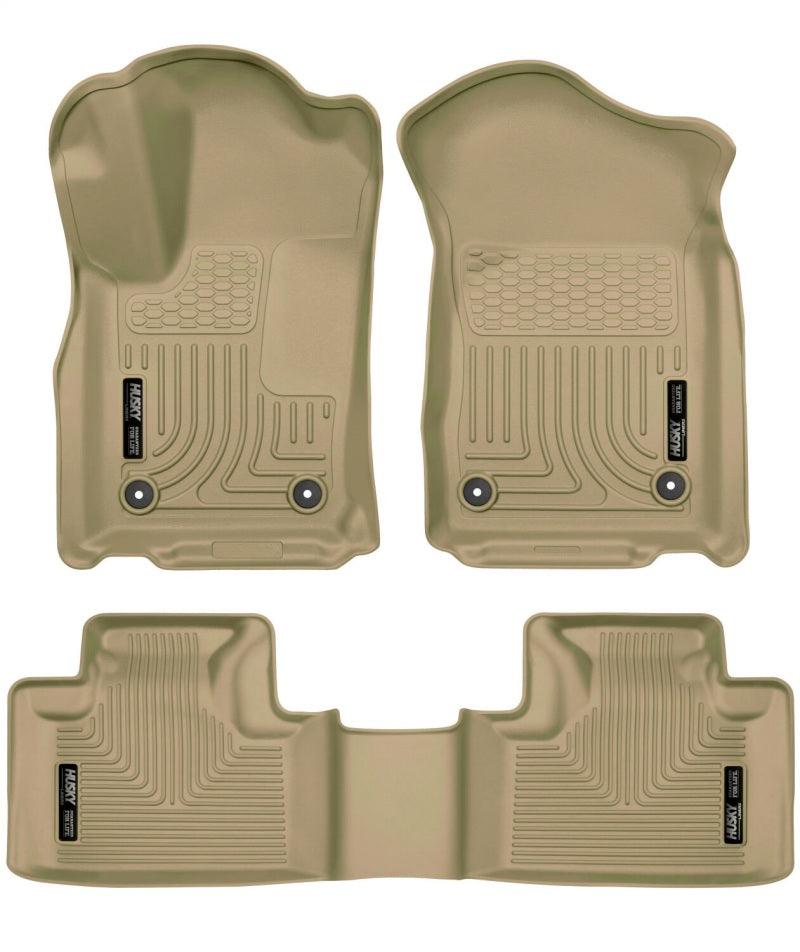 Husky Liners 16-22 Dodge Durango Weatherbeater Tan Front & 2nd Seat Floor Liners - Corvette Realm