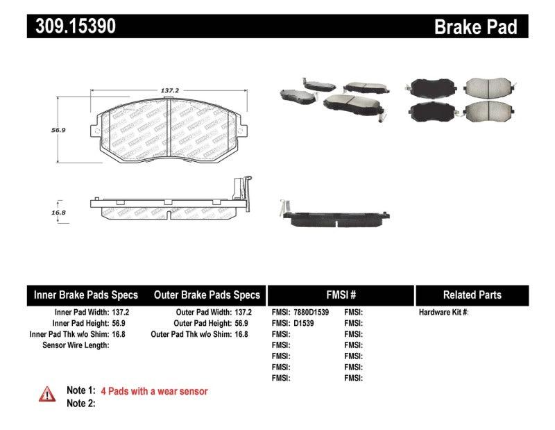 StopTech Performance 13 Scion FR-S / 13 Subaru BRZ Front Brake Pads - Corvette Realm