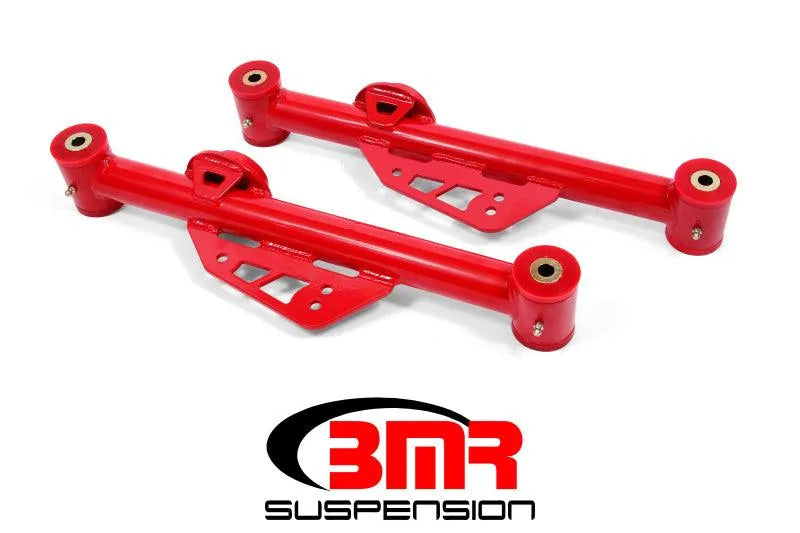 BMR 79-98 Fox Mustang Non-Adj. Lower Control Arms (Polyurethane) - Red - Corvette Realm