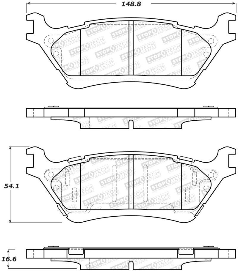 StopTech Street Brake Pads - Rear - Corvette Realm