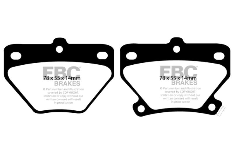 EBC 02-08 Pontiac Vibe 1.8 GT Yellowstuff Rear Brake Pads - Corvette Realm