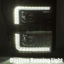 Load image into Gallery viewer, AlphaRex 11-16 Ford F-250 SD PRO-Series Projector Headlights Plank Style Design Chrome w/Seq Signal - Corvette Realm