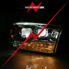 Load image into Gallery viewer, ANZO 2009-2018 Dodge Ram 1500 Led Projector Plank Style Switchback H.L Halo Chrome Amber (OE Style) - Corvette Realm